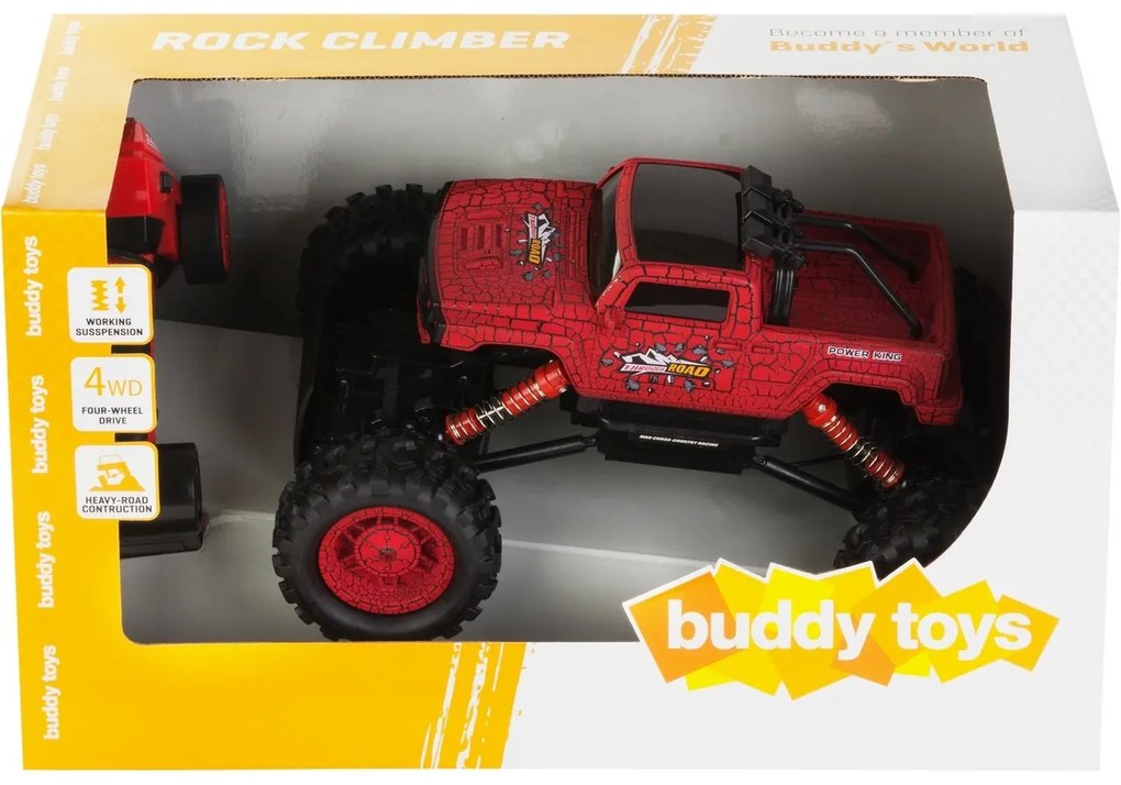 Buddy Toys BRC 14.614 RC Rock Climber mașină cutelecomandă, roșu