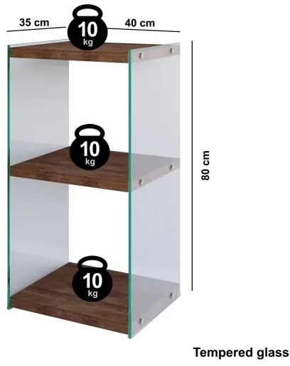 Bibliotecă 80x40 cm pin