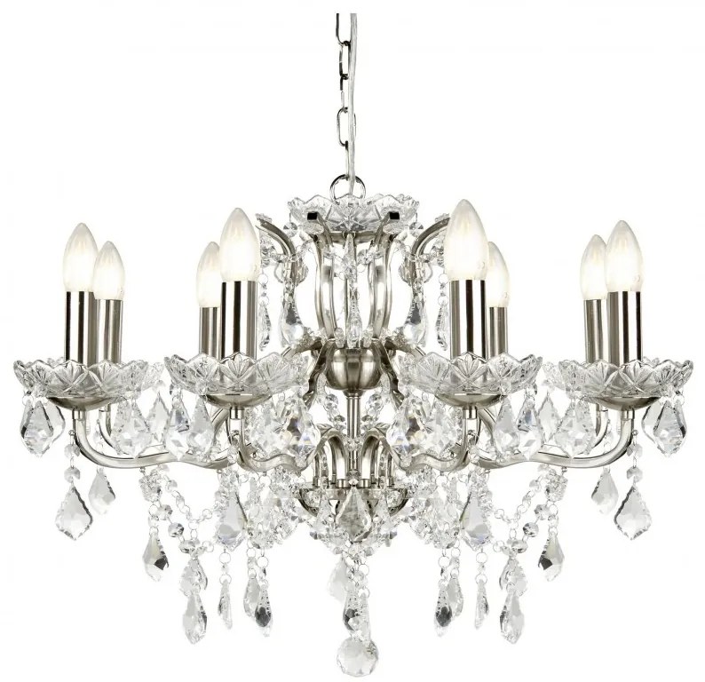 Candelabru stil clasic cu 8 brate Paris argintiu satin 8738-8SS SRT