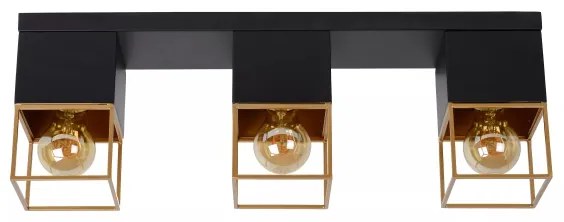 Plafonieră Lucide 21120/03/30 RIXT 3xE27/40W/230V negru