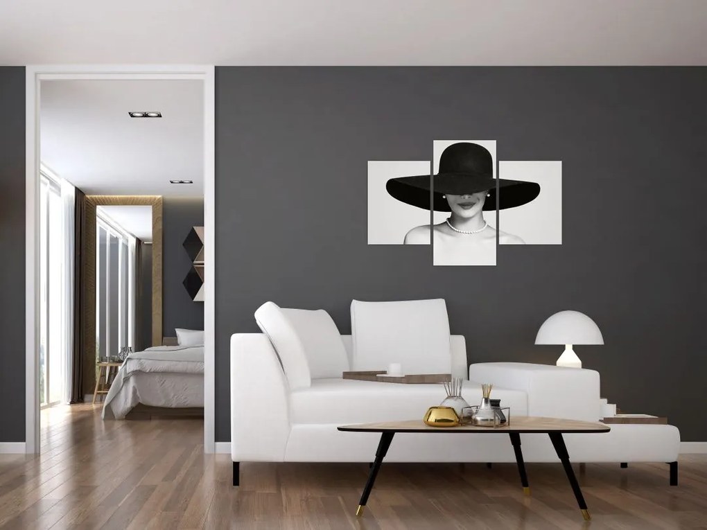Tablou - Femeia cu pălărie (90x60 cm)