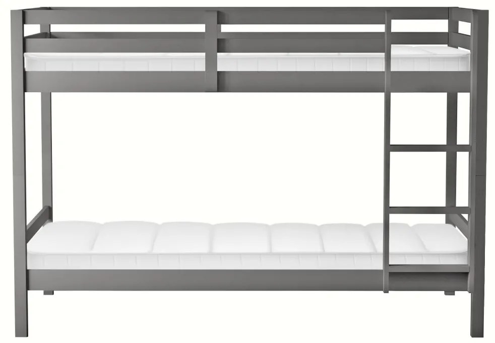 Pat etajat pentru copii 90 cm Invocato (gri) (cu somieră). 1116362