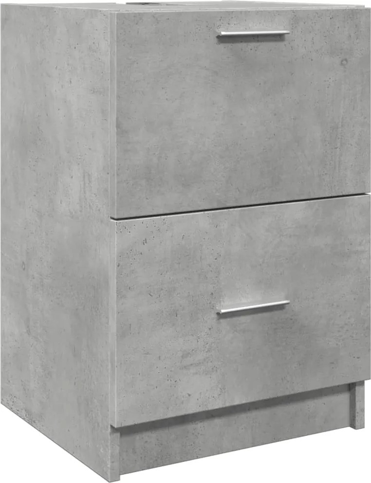 vidaXL Dulap de chiuvetă, gri beton, 40x37x59 cm, lemn prelucrat