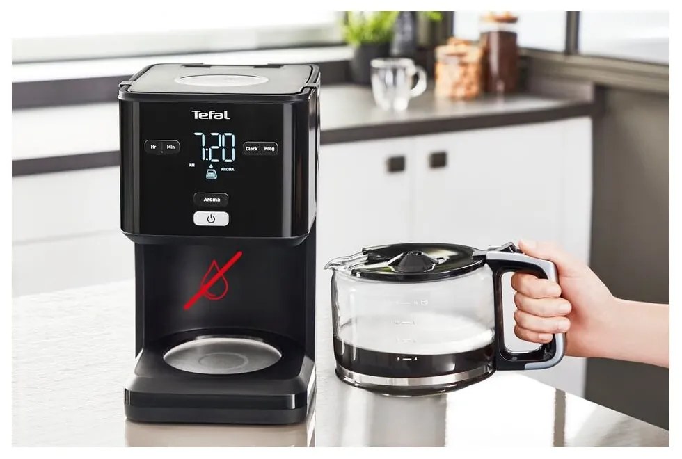 Cafetieră cu filtru negru Smart'n'light CM600810 – Tefal