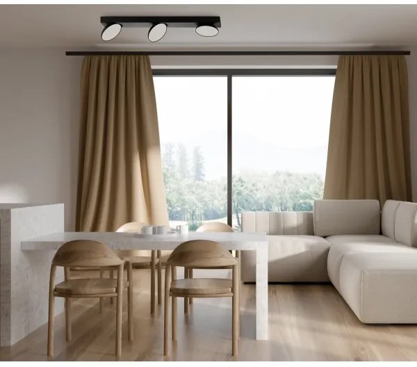 Spot LED CASTELIO 3xLED/5W/230V 4000K negru ITALUX SPL-31976-3B-BK