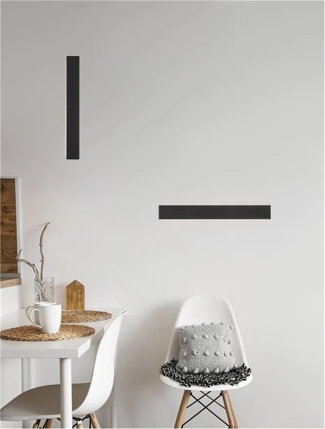 Aplica LED pentru baie cu protectie IP44 SELINE negru L-60cm