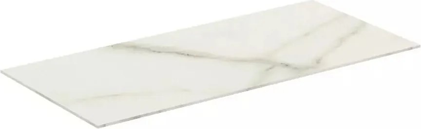 Blat ceramic pentru lavoar Ideal Standard Atelier Conca finisaj alb marmura 80 cm
