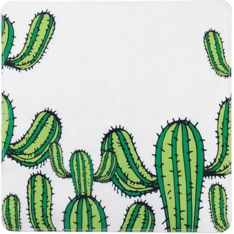 Covor baie anti-alunecare Wenko Senia Cactus, 54 x 54 cm