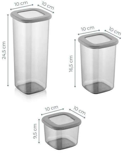 Set de Cutii pentru Depozitare, 9 Piese, Culoare Antracit, 964FRM1108
