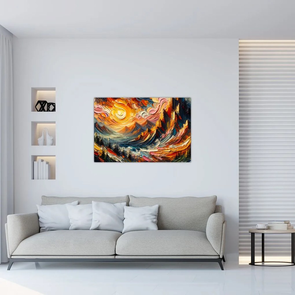 Tablou - Munte acoperit de soare (90x60 cm)