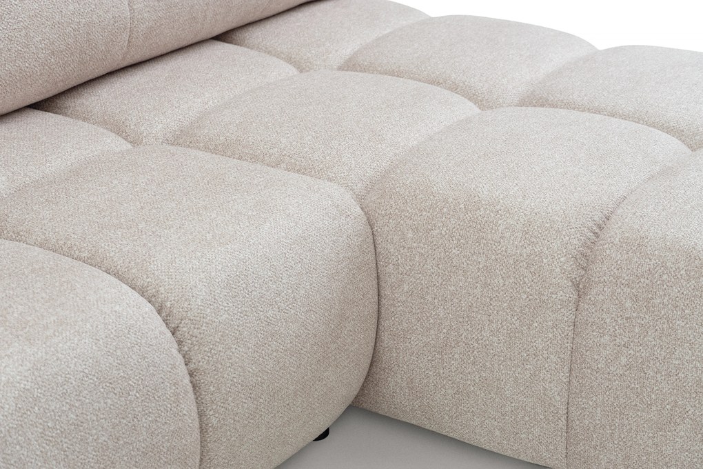 Colțar cu funcție de dormit Lerio dreapta - țesătură hidrofobă bej deschis Blur 02