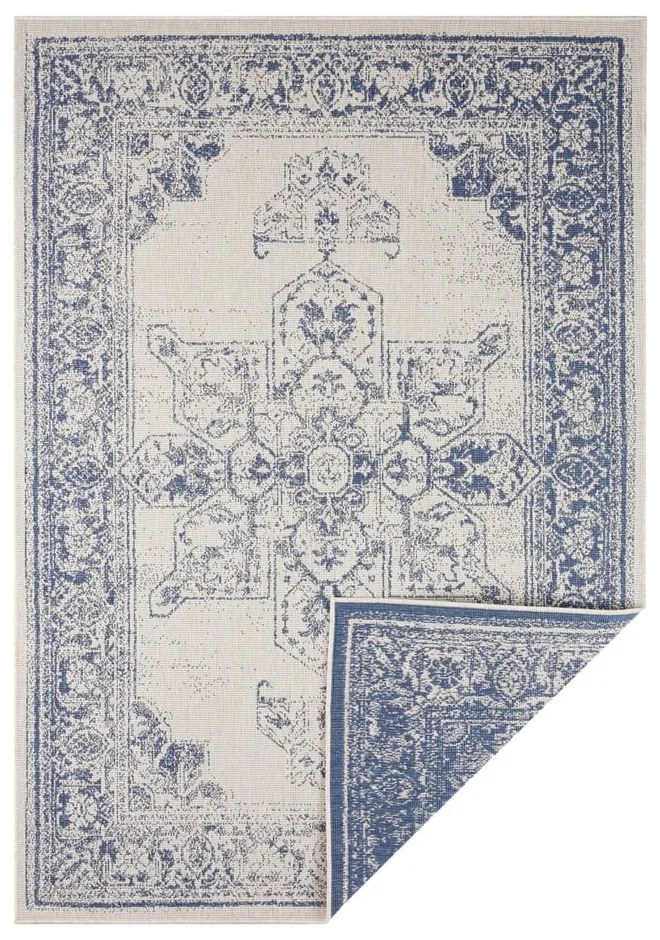 Covor adecvat pentru exterior NORTHRUGS Borbon, 120 x 170 cm, albastru-crem