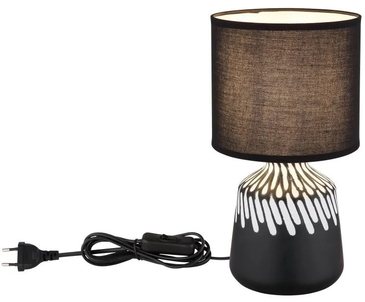 Lampa de masa ceramica neagra RELA