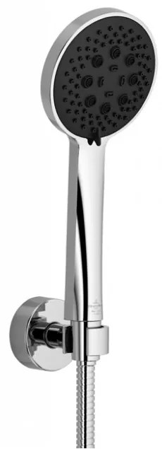 Set de dus, Villeroy&Boch Subway, 3 tipuri de jet, agatatoare, crom-negru, 27805935-00
