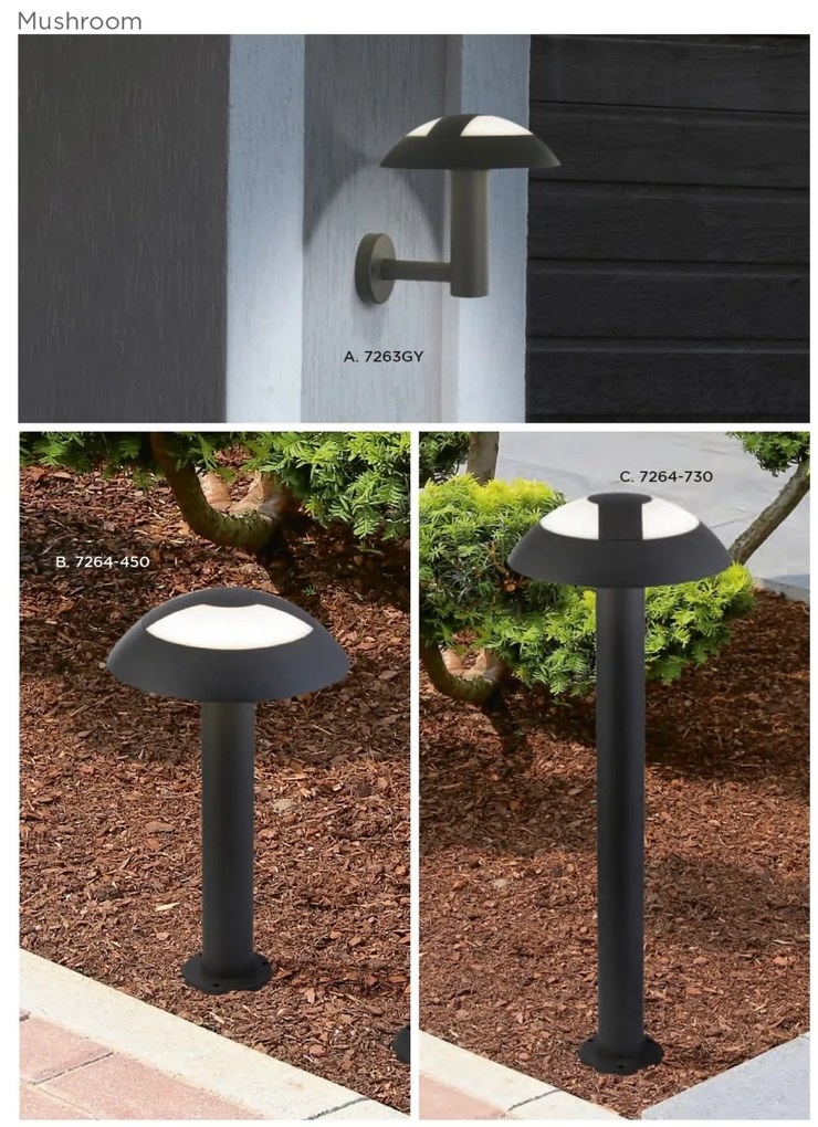 Aplica LED pentru iluminat exterior modern OUTDOOR 7263GY SRT