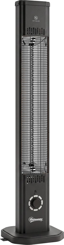 Outsunny încălzitoare Electrice cu Infraroșu 2000W IP65 Negre | Aosom Romania