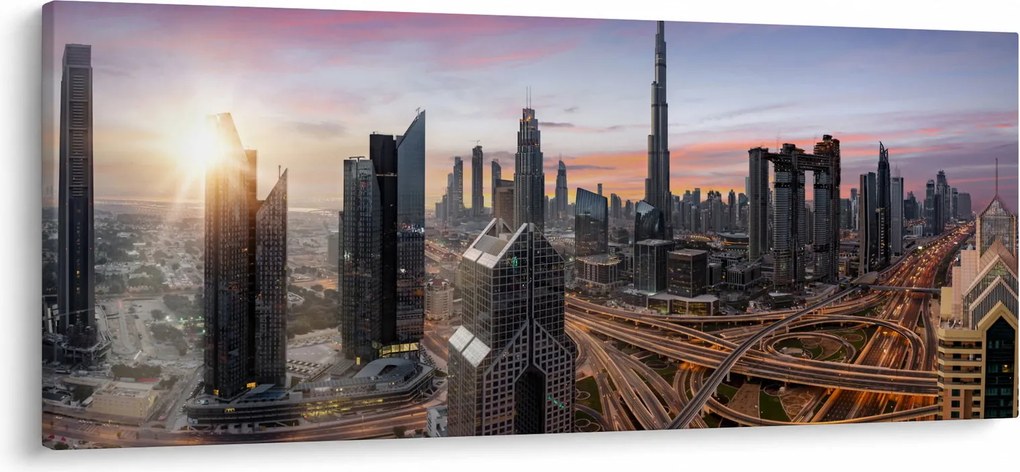 Tablou - Panorama din Dubai (120x50 cm)