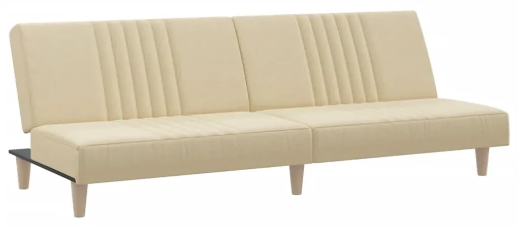 351884 vidaXL Canapea extensibilă, crem, material textil