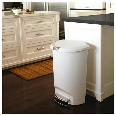Simplehuman Coș cu pedale, 50 l, alb