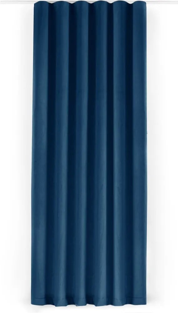 Draperie albastră dimout (semi-opacă) din catifea 140x270 cm Velto – Filumi