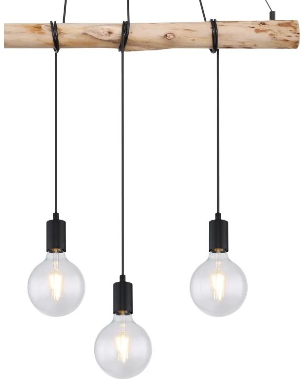 Lustra suspendata lemn cu 4 pendule stil minimalist AUSTON