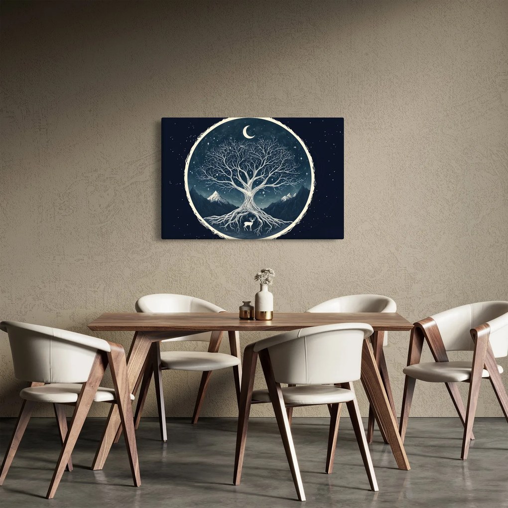 Tablou – Arbore magic cu cerb II. (90x60 cm)