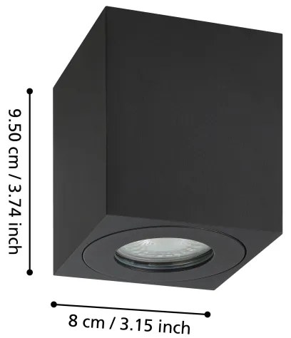 Spot de exterior Eglo 901029 TORRECOLA 1xGU10/5W/230V 8x8cm IP44