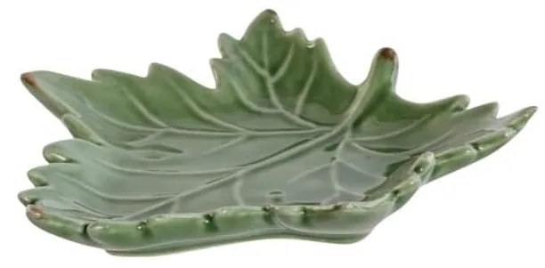 Tava Leaf din portelan verde 14x12 cm