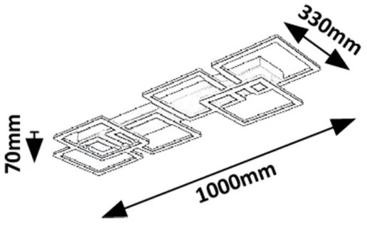 Rabalux 71390 - Plafonieră LED FATMA, dimabilă, 40W, 230V, 3000-6500K, cu telecomandă