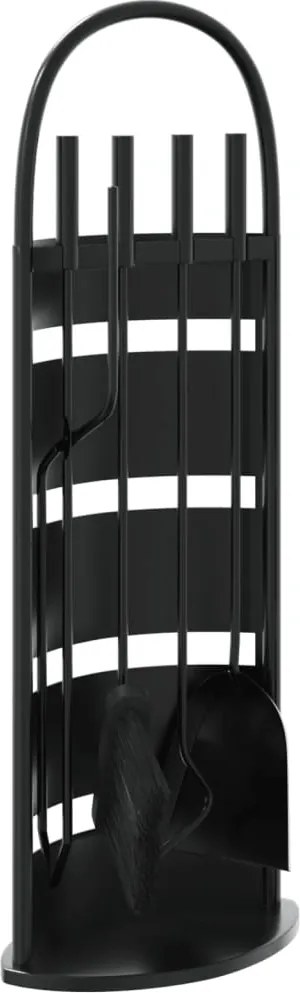 vidaXL Set scule pentru șemineu, 5 piese, 23x15x66 cm, oțel