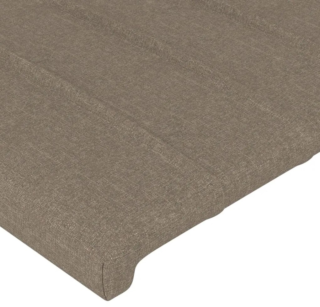 Tablie de pat cu LED, gri taupe, 100x5x118 128 cm, textil 1, Gri taupe, 100 x 5 x 118 128 cm