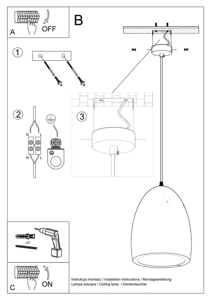 Lustră albă cu abajur din ceramică ø 25 cm Sativa – Nice Lamps