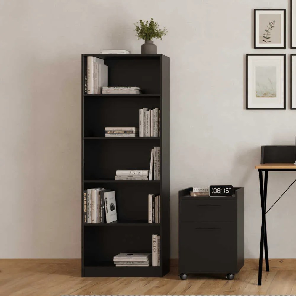 Biblioteca Adore Nurdan, 5 rafturi, 58x170x23 cm