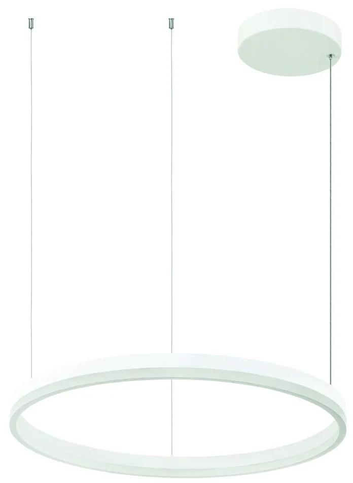 Lustra LED design modern circular ROTUNDA 60cm, alb