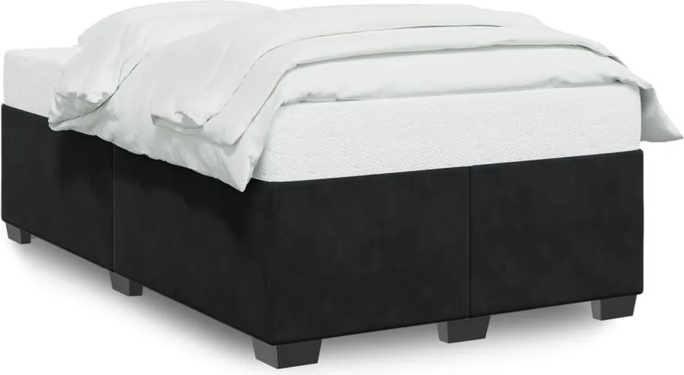 vidaXL Cadru de pat fără saltea Negru 120x190 cm catifea