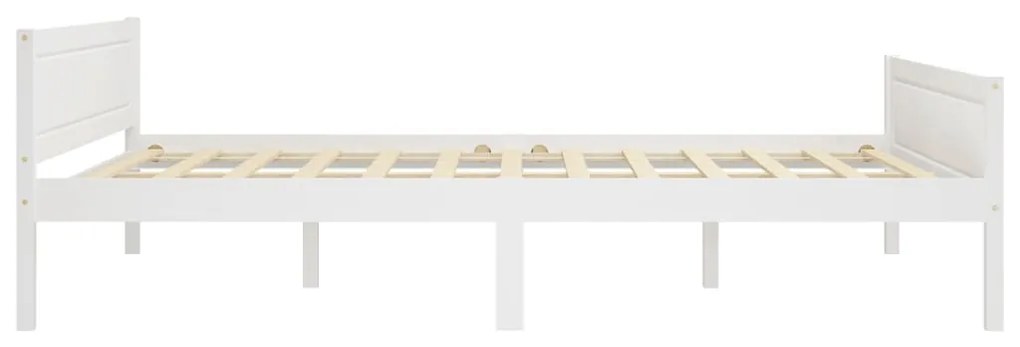 Cadru de pat cu 4 sertare, alb, 160x200 cm, lemn masiv pin Alb, 160 x 200 cm, 4 Sertare