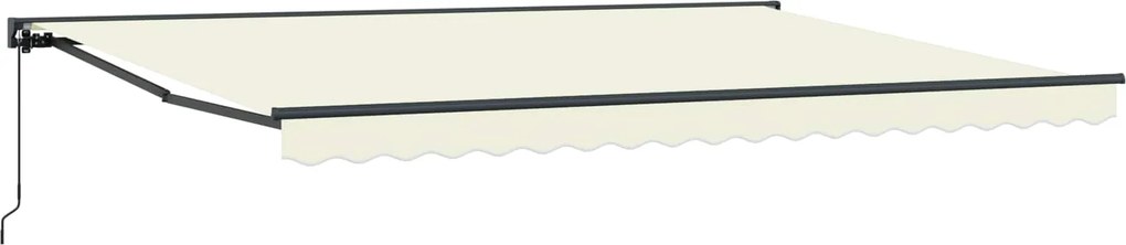 vidaXL Copertină retractabilă manuală Crem 4,5 × 3,5 m