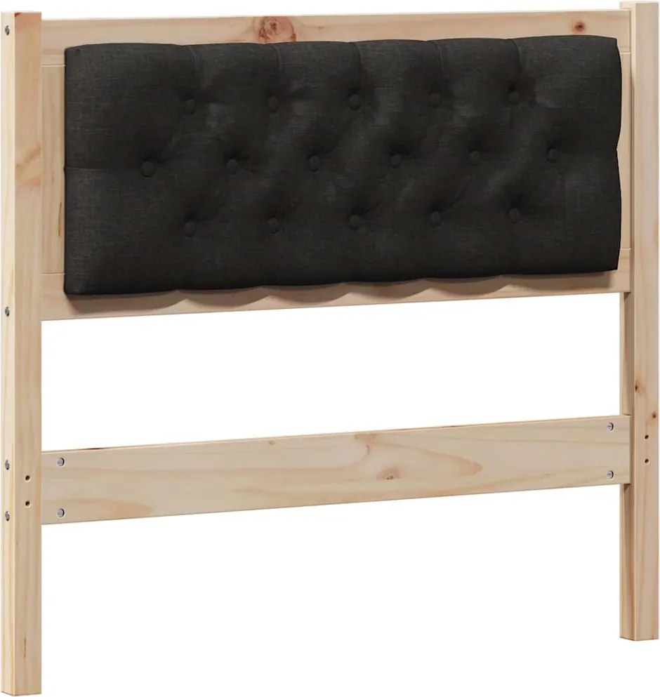 vidaXL Tăblie cap Altele Maro și negru 90 cm Lemn masiv de pin