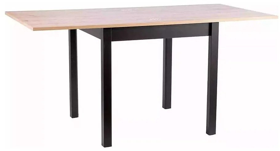 Masă de bucătărie Flip 80 x 60 cm, stejar artisan / negru
