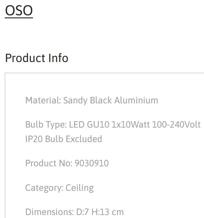 Spot aplicat directionabil minimalist OSO, NVL-9030910