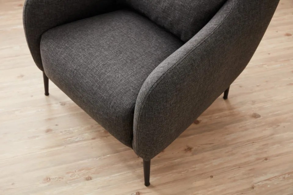 Fotoliu Venus, Poliester / Linen, Antracit
