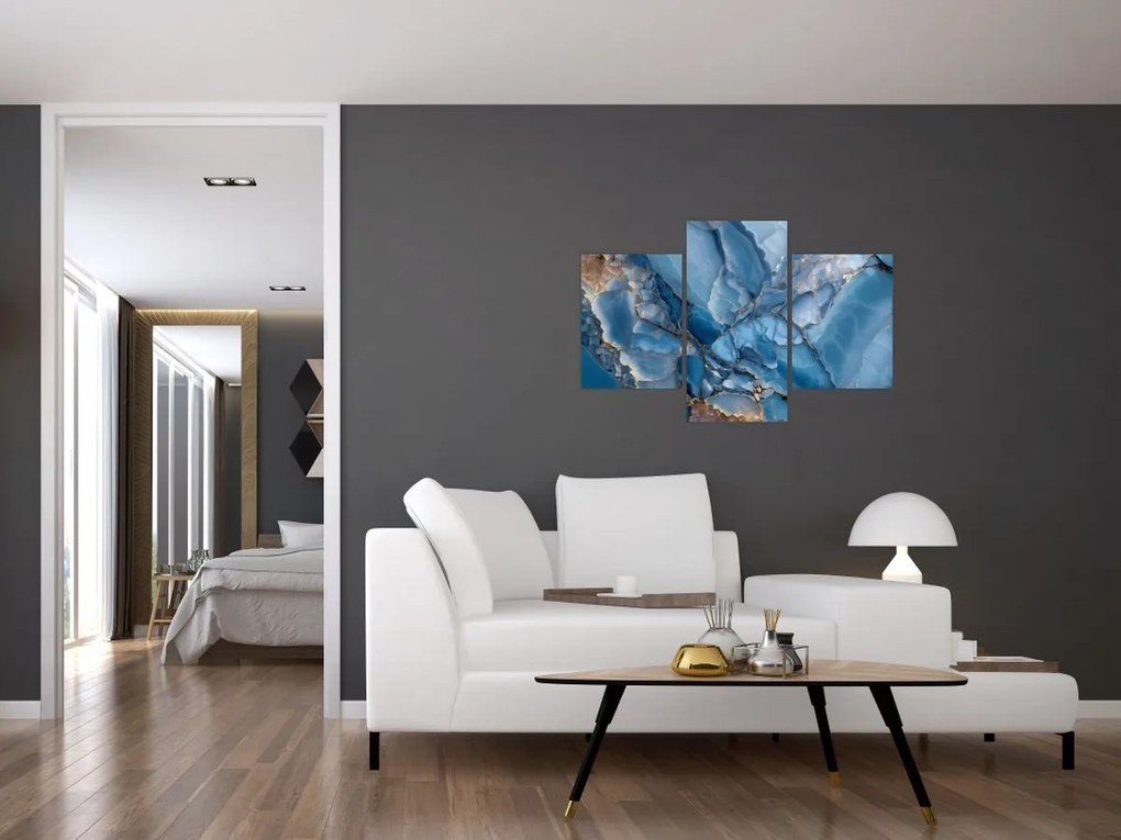 Tablou - Marmură albastră fragmentată (90x60 cm)