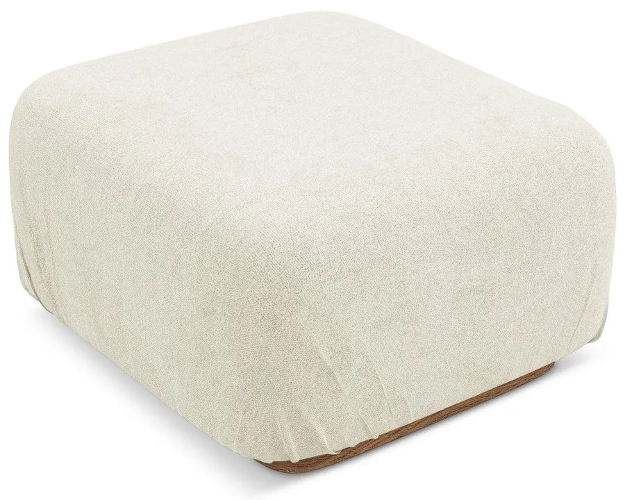 Taburet modular crem cu tapițerie din țesătură bouclé Ailani – Makamii