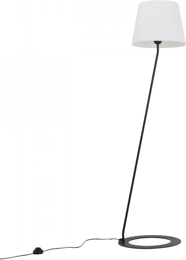 Lampadar alb/negru din poliester si otel 150 cm Stand