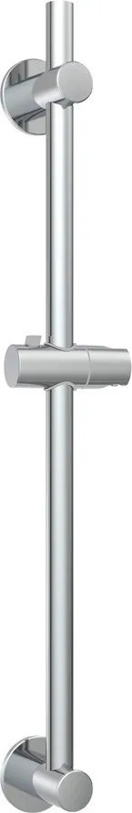 Tijă de duș argintiu-lucios autoadezivă din oțel inoxidabil 70 cm cu suport glisant – Wenko