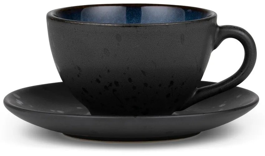 Ceașcă neagră/albastră pentru cappuccino din ceramică 240 ml Gastro Dark Blue/Black – Bitz