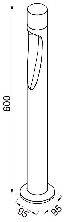 Stalp LED iluminat exterior IP65 ARAN H-60cm corten