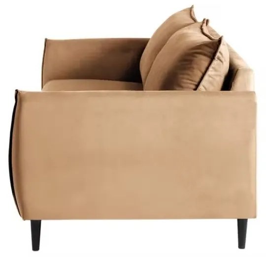 Canapea maro cu tapițerie din catifea 203 cm Juli – Ropez