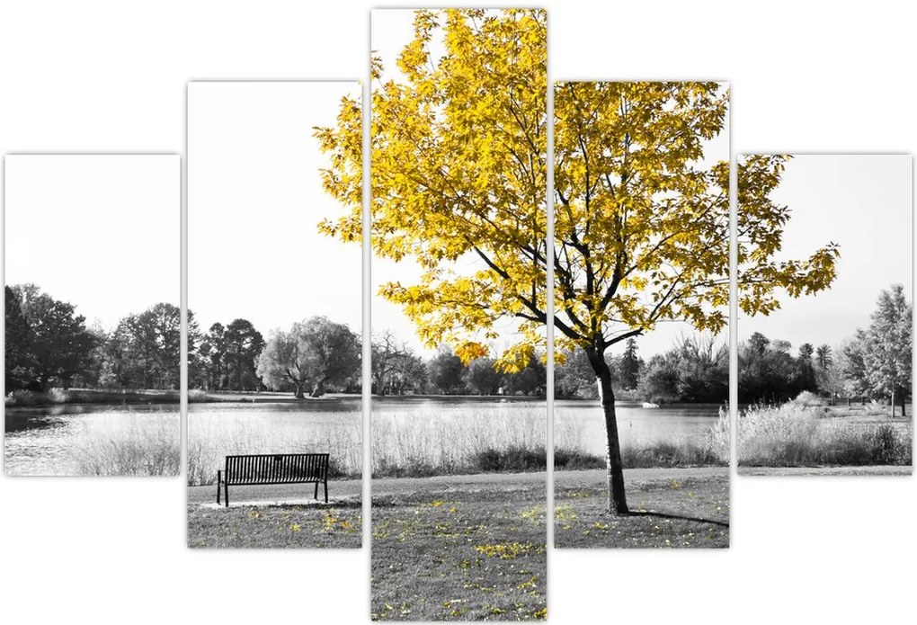 Tablou - relaxare în parc (150x105 cm)