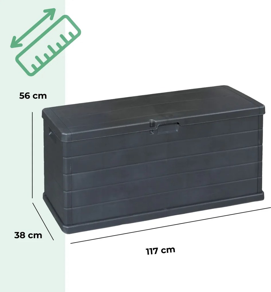 Cutie de depozitare OMEGA, 210L, 117x38x56cm, antracit I.P.A.E-Progarden